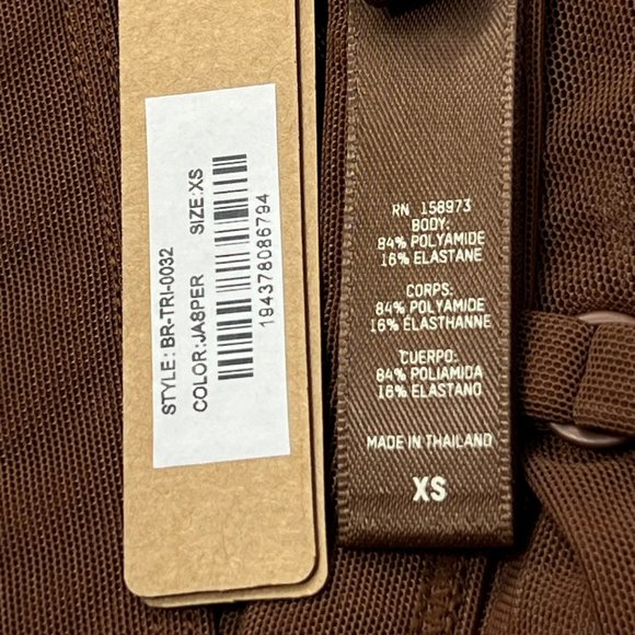 SKIMS Mesh Triangle Bralette Jasper XS - Picture 8 of 10